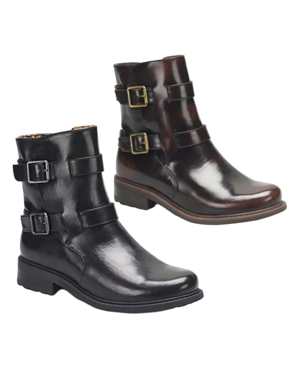 NWOB $98 MSRP B.O.C. by Born – Double Buckle Ankle Boot Black (9) or Brown (8.5)